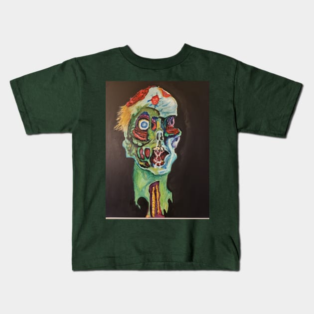 Zombiefied Zombie Head Kids T-Shirt by ARSTees